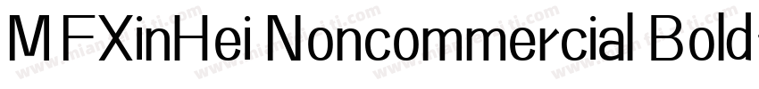 MFXinHei Noncommercial Bold字体转换